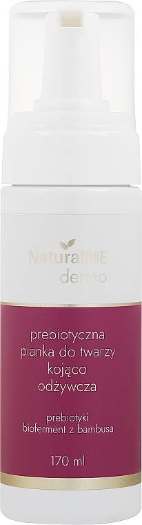 Kojąco-odżywcza prebiotyczna pianka do mycia twarzy - NaturalME Dermo — Zdjęcie N1