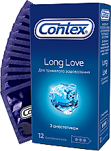 Kup Prezerwatywy lateksowe z silikonowym lubrykantem, 12 szt. - Contex Long Love