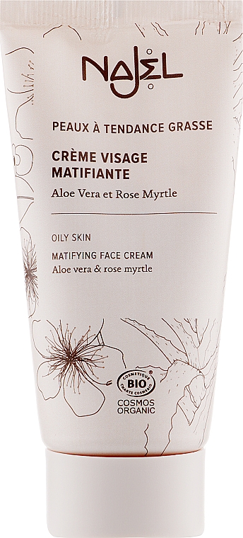 Matujący krem do twarzy z mirtem różanym - Najel Mattifying Cream Aloe Vera & Rose Myrtle