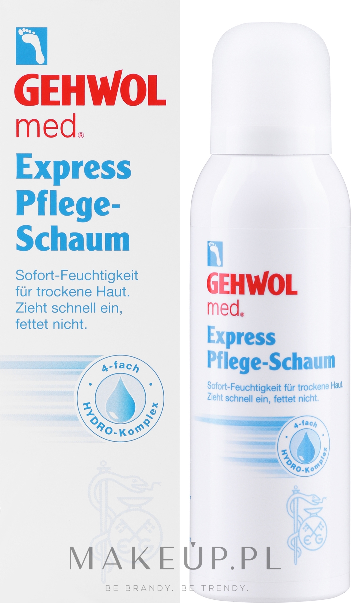 Nawilżająca ekspresowa pianka do suchej skóry stóp - Gehwol Med Express Foam — Zdjęcie 125 ml