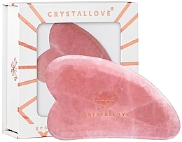 Kup PRZECENA! Płytka do masażu twarzy Gua Sha z kwarcu różowego - Crystallove Rose Quartz Guasha *