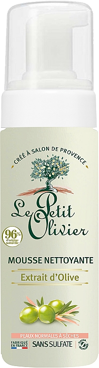 Oczyszczająca pianka do twarzy Oliwa z oliwek i aloes - Le Petit Olivier Gentle Face Care Cleansing Foam — Zdjęcie N1