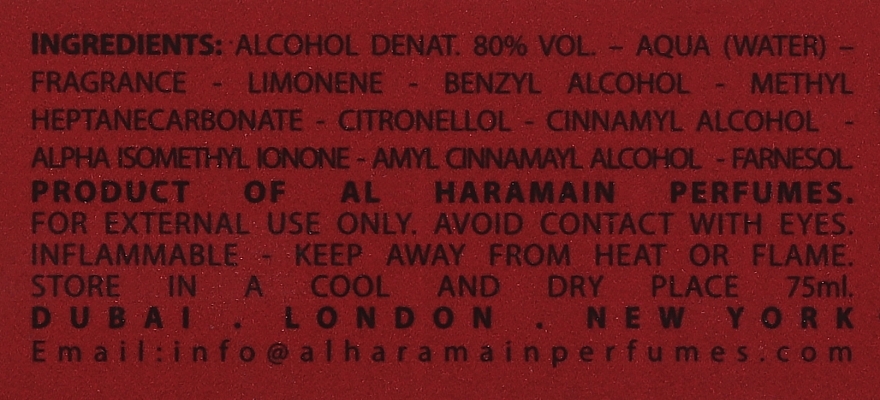 Al Haramain Belle Rouge - Woda perfumowana — Zdjęcie N3