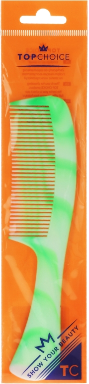 Grzebień do włosów, 60410, zielony - Top Choice — Zdjęcie N1
