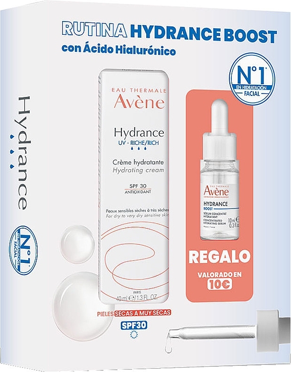 Zestaw dla mężczyzn - Avene Hydrance Boost Rutine (f/cr/40ml + f/serum/10ml) — Zdjęcie N1