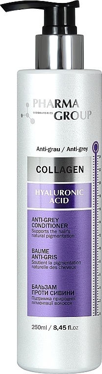 PRZECENA! Balsam do włosów przeciw siwieniu - Pharma Group Laboratories Collagen & Hyaluronic Acid Anti-Grey Conditioner * — Zdjęcie N1