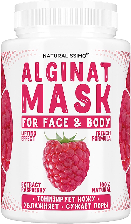 Maska alginianowa z maliną - Naturalissimoo Raspberry Alginat Mask