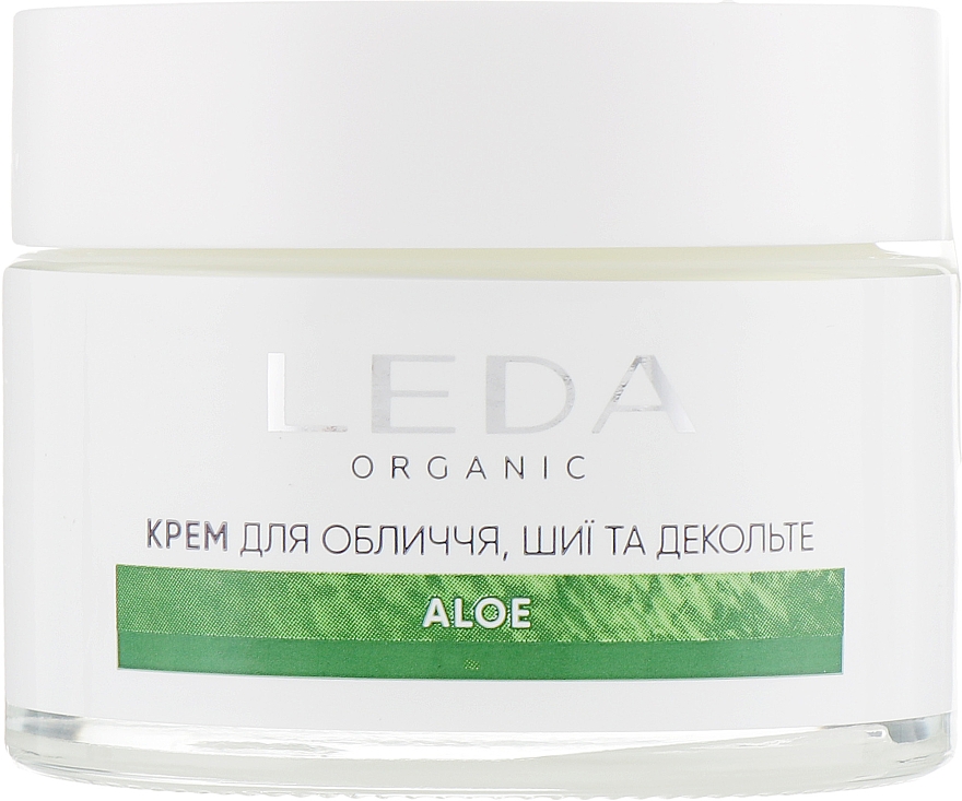 Krem do twarzy, szyi i dekoltu z ekstraktem z aloesu - Leda Aloe Facial, Neck, Decollete Cream