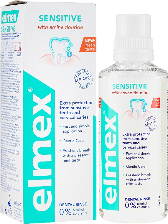 Płyn do płukania jamy ustnej na nadwrażliwość bez alkoholu - Elmex Sensitive 