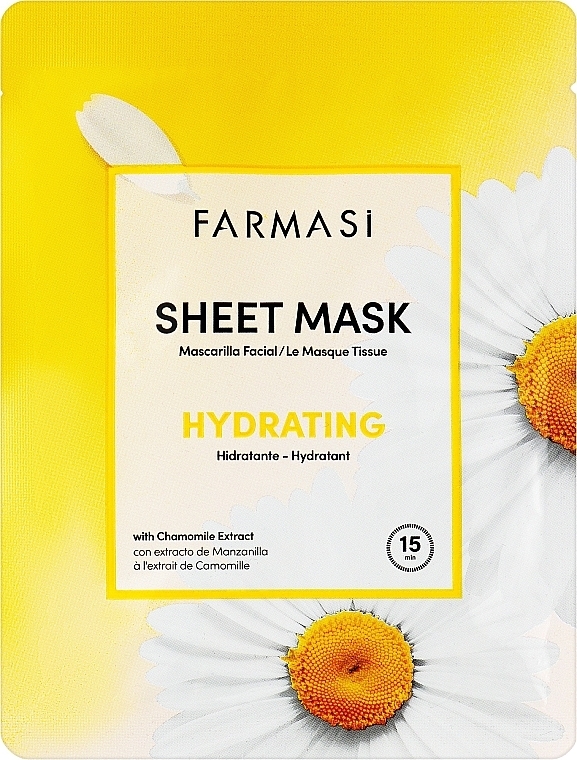 Nawilżająca maska do twarzy w płachcie z rumiankiem - Farmasi Dr.C.Tuna Sheet Mask Hydrating — Zdjęcie N1