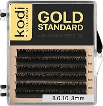 Sztuczne rzęsy Gold Standard B 0.10 (6 rzędów: 8 mm) - Kodi Professional — Zdjęcie N1