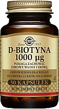 Kup Suplement diety D-Biotyna - Solgar D-Biotin 1000 mg