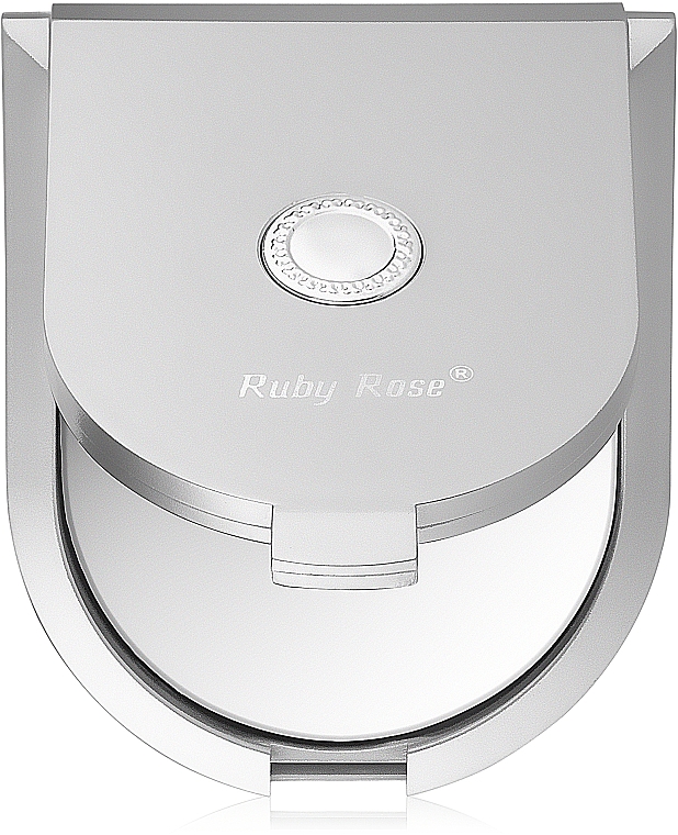 Dwustronne półowalne lusterko do twarzy, srebrne - Ruby Rose Delux Two-Way Mirror