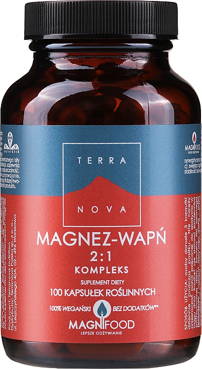 Suplement diety Magnez i wapń - Terranova Magnesium Calcium Complex — Zdjęcie N2