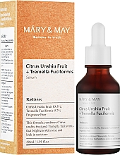 Serum do twarzy z wyciągiem z zielonej mandarynki i grzybem Tremella - Mary & May Citrus Unshiu + Tremella Fuciformis Serum — Zdjęcie N2