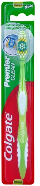 Szczoteczka do zębów Premier Clean (średnia twardość, zielona) - Colgate Premier Medium Toothbrush — Zdjęcie N1