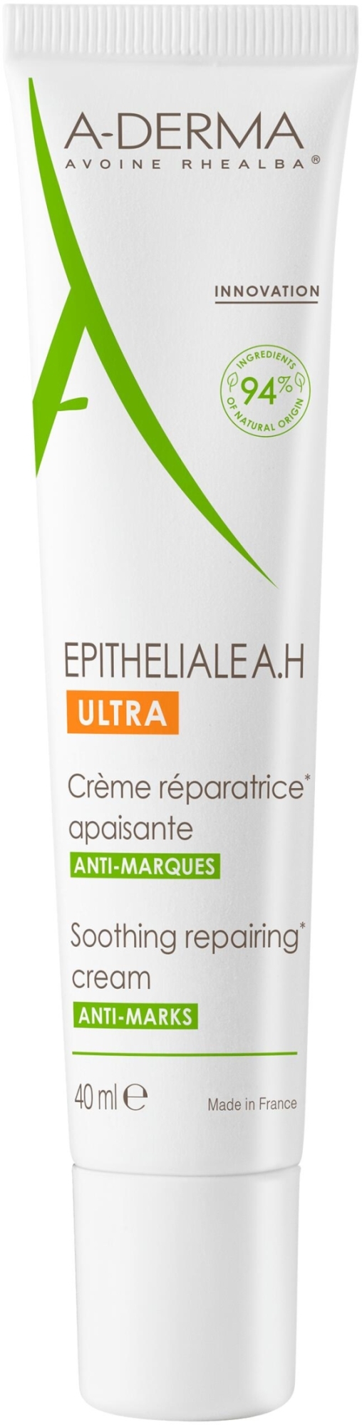 Ultra regenerujący krem do pielęgnacji zniszczonej skóry - A-Derma Epitheliale A.H Ultra Soothing Repairing Cream  — Zdjęcie 40 ml