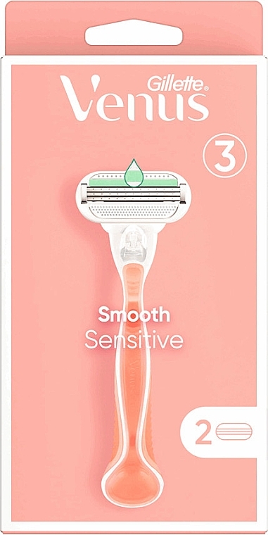 Maszynka do golenia różowa + 1 wymienny wkład - Gillette Venus Smooth Sensitive — Zdjęcie N3
