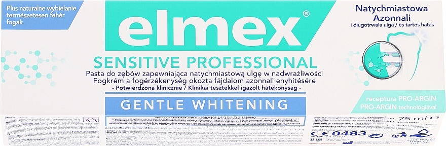 Terapeutyczna pasta do zębów na nadwrażliwość - Elmex Sensitive Professional Gentle Whitening