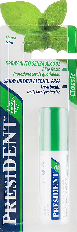 Spray do ust Clinical Classic, miętowy - PresiDENT