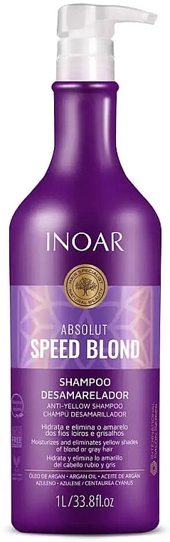 Szampon do włosów blond przeciw żółtym tonom - Inoar Absolut Speed Blond Anti-Yellow Shampoo — Zdjęcie N1