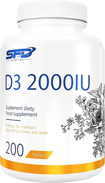 PREZENT! Suplement diety Witamina D3 2000 IU - SFD Nutrition D3 2000 IU — Zdjęcie N1