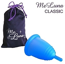 Kup Kubeczek menstruacyjny, rozmiar S, niebieski - MeLuna Classic Shorty Menstrual Cup Stem