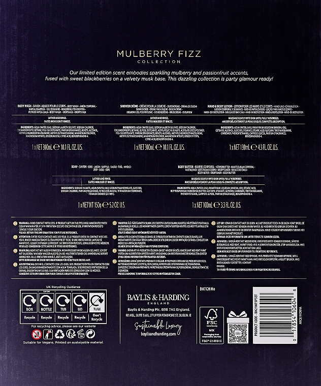 Zestaw, 5 produktów - Baylis & Harding Mulberry Fizz — Zdjęcie N8