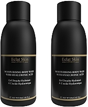 Zestaw - Eclat Skin London Moisturising Body Wash With Hyaluronic Acid (body/wash/2x60ml) — Zdjęcie N1