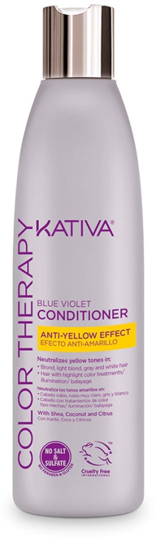 Odżywka do włosów blond przeciw żółtym tonom - Kativa Color Therapy Anti-Yellow Effect Conditioner — Zdjęcie N1