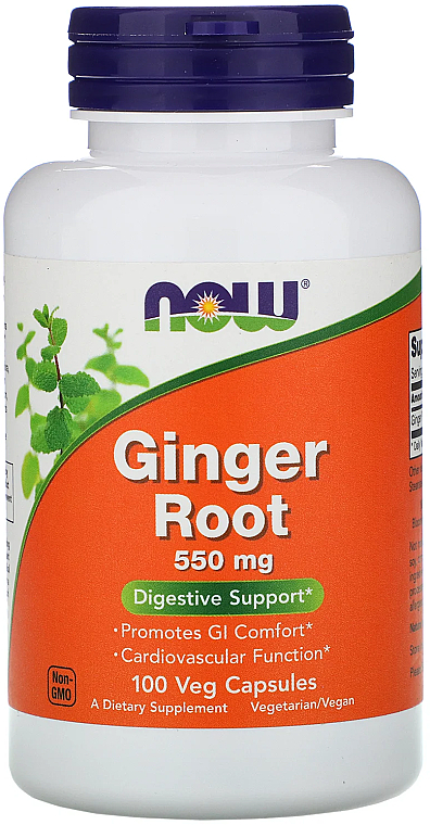 Suplement diety Korzeń imbiru, 550 mg - Now Foods Ginger Root — Zdjęcie N1