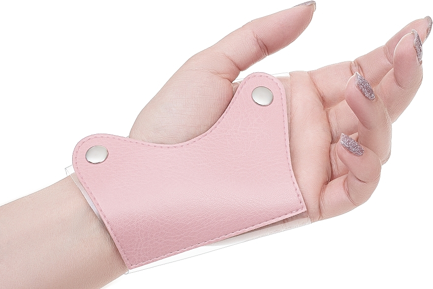 Ochraniacz dłoni dla wizażystki do blendowania kosmetyków Beauty Guru, różowa - MAKEUP Artist Mixing Palette Pink — Zdjęcie N2
