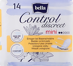 Wkładki urologiczne, 14 szt. - Bella Control Discreet Mini Bladder Control Pads — Zdjęcie N1