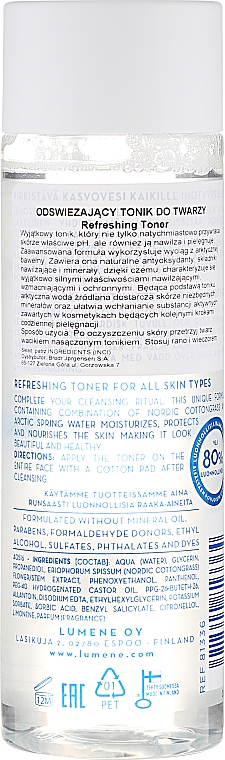 PREZENT! Odświeżający tonik do twarzy - Lumene Klassikko Refreshing Toner — Zdjęcie N2