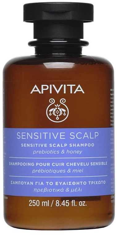 Szampon do wrażliwej i podrażnionej skóry głowy z prebiotykami i miodem - Apivita Sensitive Scalp Sensitive Scalp Shampoo Prebiotics & Honey