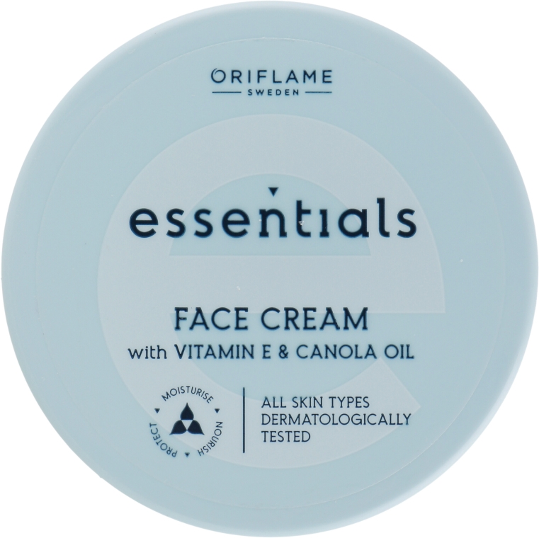 Nawilżający krem do twarzy z witaminą E i olejem canola - Oriflame Essentials Face Cream With Vitamine E And Canola Oil — Zdjęcie N1