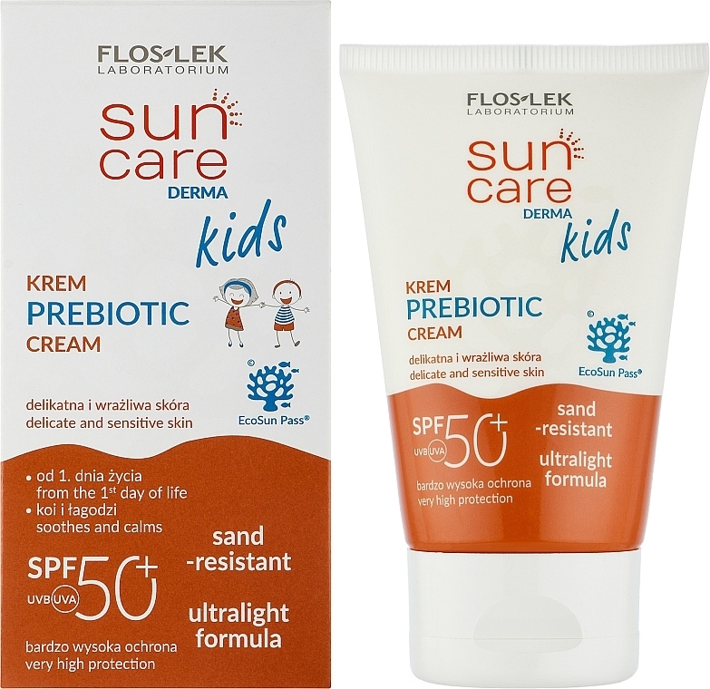 Filtr przeciwsłoneczny dla dzieci - Floslek Sun Care Derma Kids Prebiotic Cream SPF 50 — Zdjęcie N2