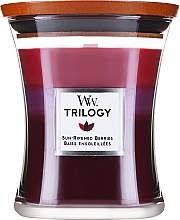 PRZECENA! Świeca zapachowa w szkle - WoodWick Hourglass Trilogy Candle Sun Ripened Berries * — Zdjęcie N2