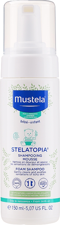 Pieniący się szampon do włosów dla niemowląt - Mustela Stelatopia Foam Shampoo