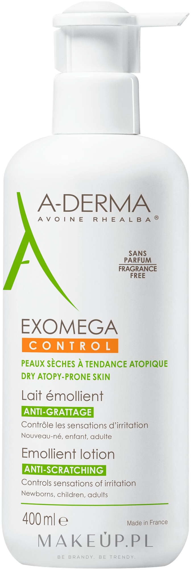 Zmiękczający balsam do ciała - A-Derma Exomega Control Emollient Lotion Anti-Scratching — Zdjęcie 400 ml