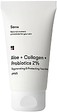 Kup Maska do twarzy z aloesem - Sane Aloe + Collagen + Probiotics 2% Regenerating & Protecting Face Mask