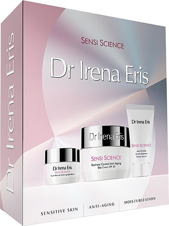 Zestaw - Dr Irena Eris Sensi Science (d/cr/50ml + serum/30ml + eye/balm/15ml) — Zdjęcie N1