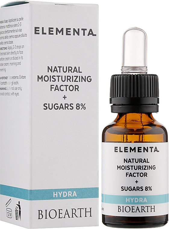 Skoncentrowany booster nawilżający do włosów - Bioearth Elementa Hydra NMF + Sugar 8% — Zdjęcie N2