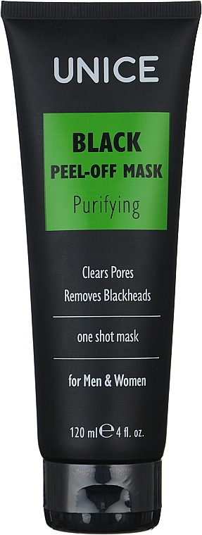 Czarna maseczka peel-off przeciw wągrom - Unice Black Peel-Off Mask