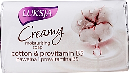 Kup Kremowe mydło nawilżające w kostce Mleczko bawełniane i prowitamina B5 - Luksja Cotton Milk & Provitamin B5