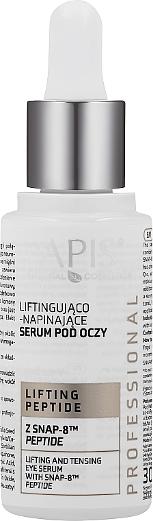 Liftingujące serum pod oczy - APIS Professional Lifting Peptide Lifting And Tensing Eye Serum — Zdjęcie N1