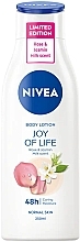 Balsam do ciała - NIVEA Body Lotion Joy Of Life Rose And Jasmin Milk Scent Limited Edition  — Zdjęcie N1
