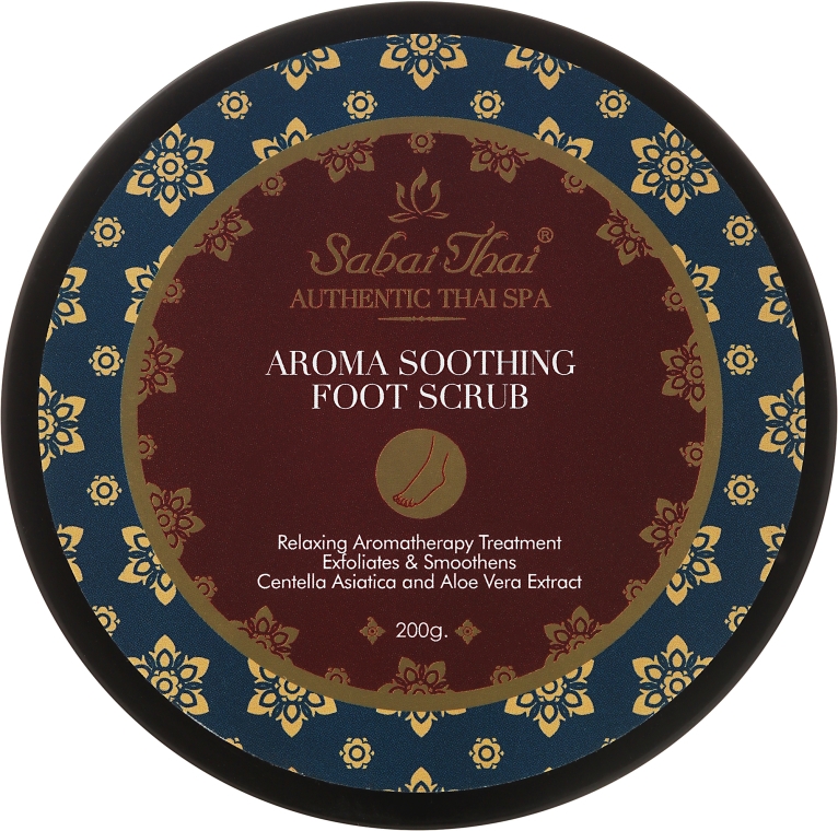 Aromatyczny kojący peeling do stóp z ekstraktami z wąkroty japońskiej i aloesu - Sabai Thai Jasmine Aroma Soothing Foot Scrub — Zdjęcie N1