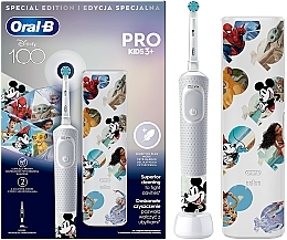 Elektryczna szczoteczka do zębów dla dzieci z futerałem podróżnym, Myszka Miki - Oral-B Pro Kids 3+ Disney Mickey — Zdjęcie N1