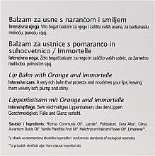 100% naturalny balsam do ust z pomarańczą i kwiatem nieśmiertelnika - Nikel Lip Balm With Orange And Immortelle — Zdjęcie N2